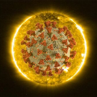 Corona-Collage (CDC/ Alissa Eckert, MS; Dan Higgins, MAM / Public domain, Solar Orbiter/EUI Team (ESA & NASA); CSL, IAS, MPS, PMOD/WRC, ROB, UCL/MSSL)