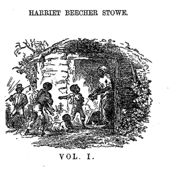 Onkel Toms Hütte, Einband der Erstausgabe (Hammatt Billings, Public domain, via Wikimedia Commons)