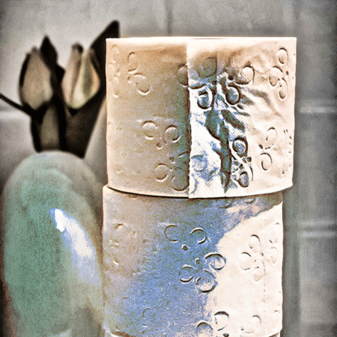 Toilettenpapierstapel