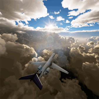 Flugzeug im Steigflug