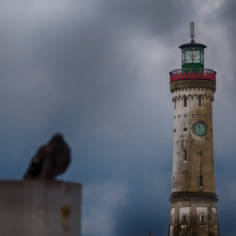 Leuchtturm im Hafen von Lindau