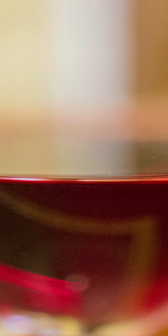 Rotwein im Glas