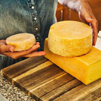 Verkauf von frischem Käse